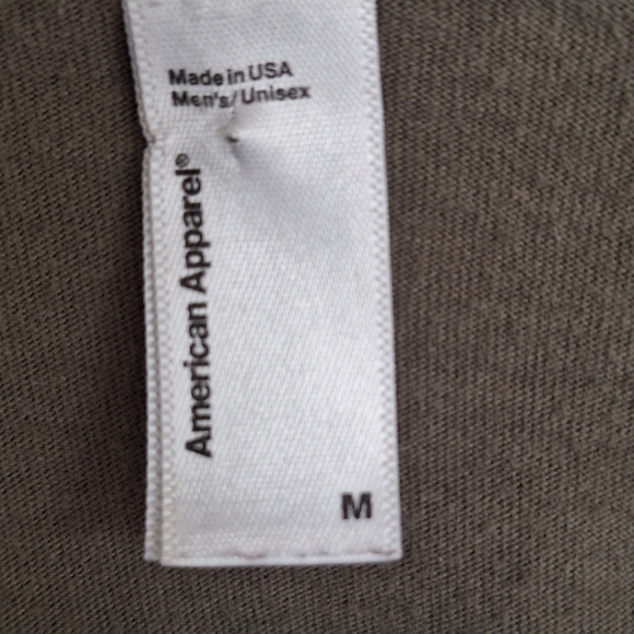 Frenchie Tee SzM Army Green Faux Pocket - Picture 3 of 8